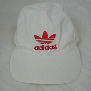 Vintage 80s Adidas Trefoil‎ Big Logo cap Hat 4 panel strapback mens dad